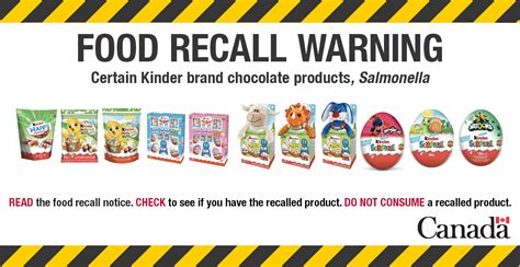 kinder candy recall